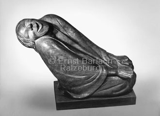 Barlach Foto - Lachende Alte - Holz - H 48cm